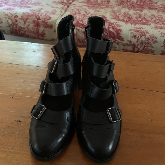 Topshop Leather 4 Strap Boots 36 - Picture 5 of 11